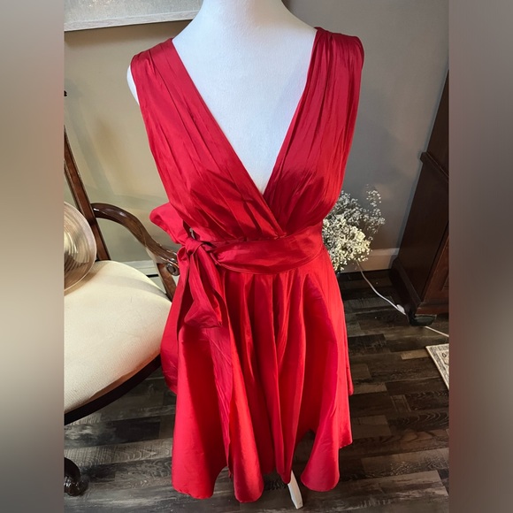Eva by Eva Franco Retro Red Party Dress - Picture 5 of 14